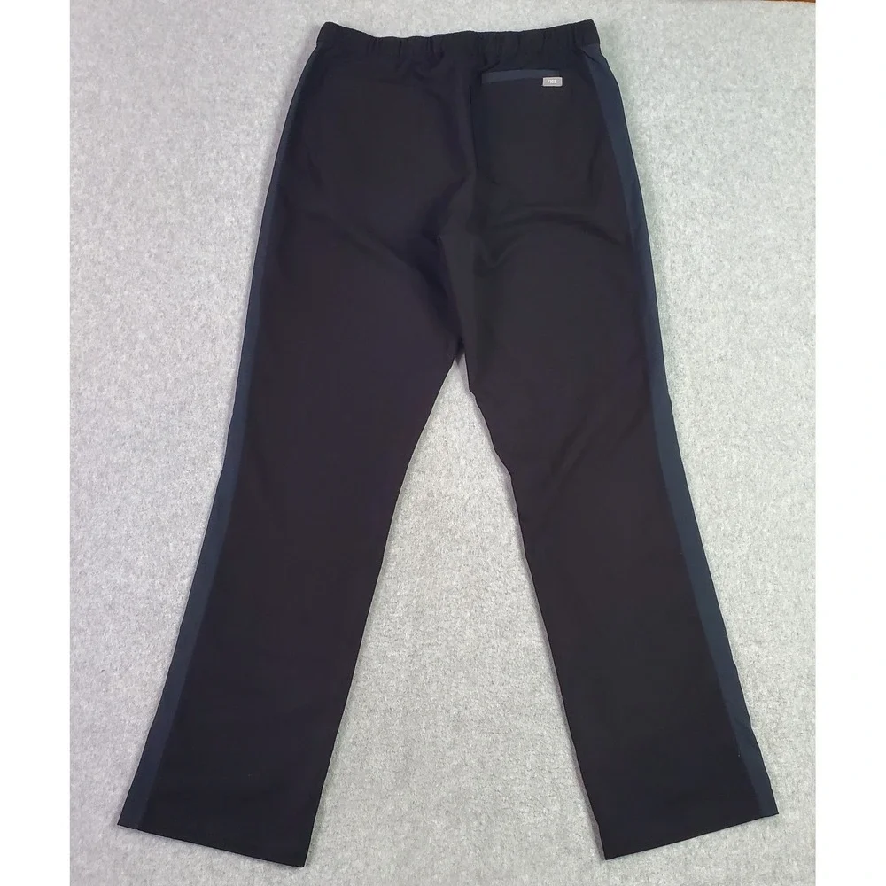Figs Scrub Pants Mens L/T (Large Tall) Black With Blue Stripe Medical M21SW2014